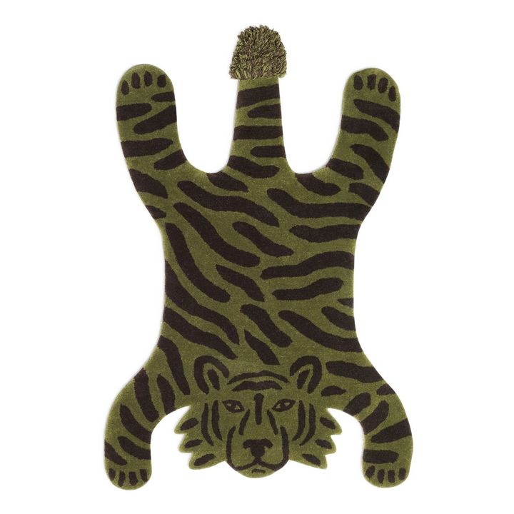 Safari Tiger tufted rug 160x120 cm | Khaki- Product image n°0