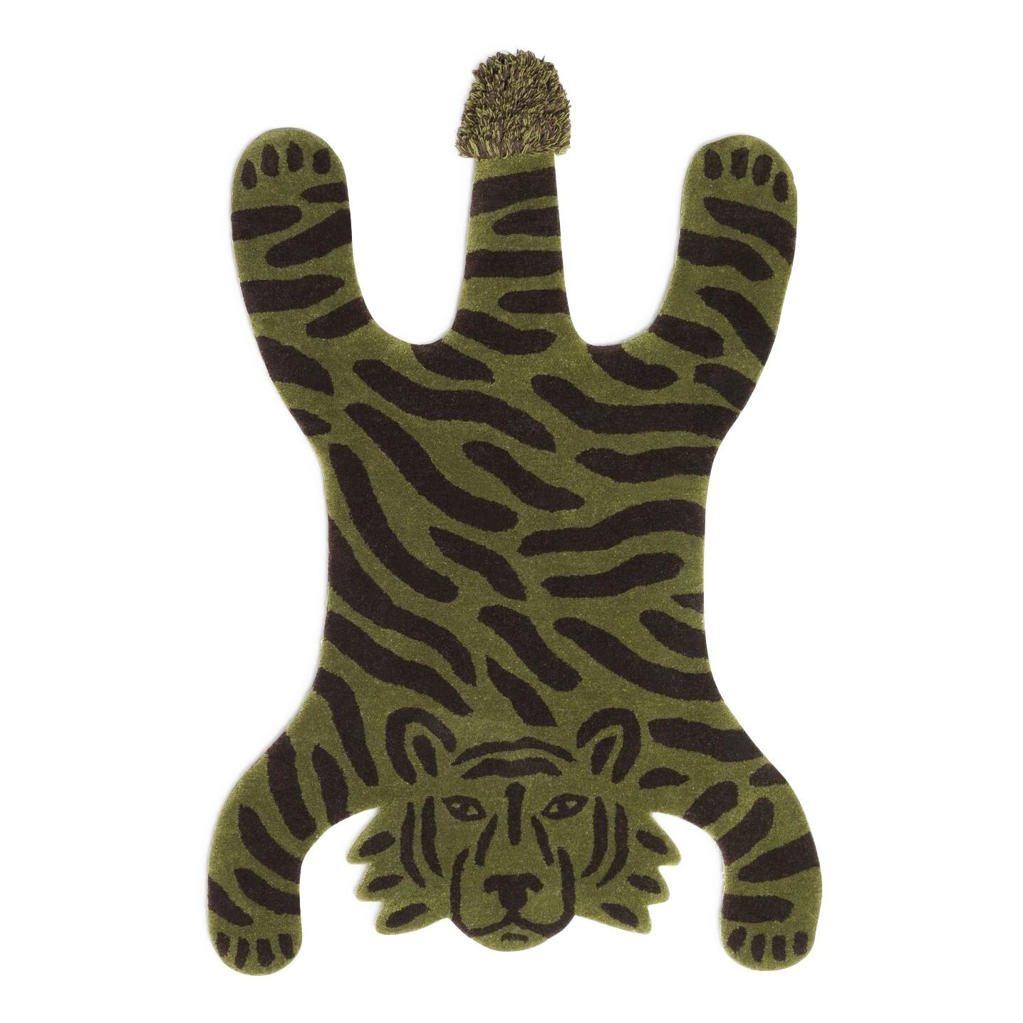 Safari Tiger tufted rug 160x120 cm Khaki- Product image n°0