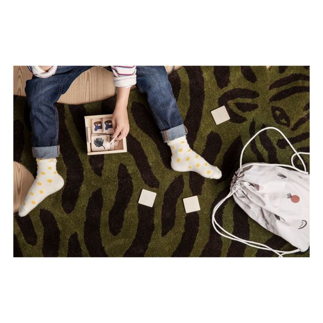 Safari Tiger tufted rug 160x120 cm | Khaki