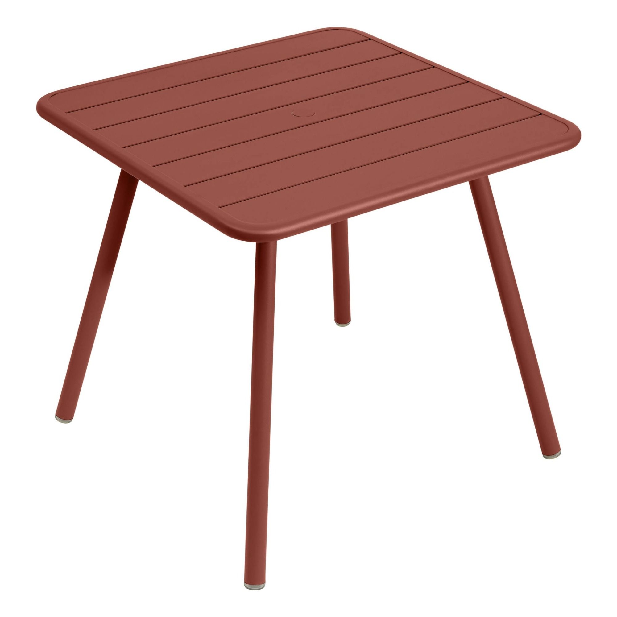 Fermob - Table Luxembourg 4 pieds 80x80 cm en aluminium - Ocre Rouge