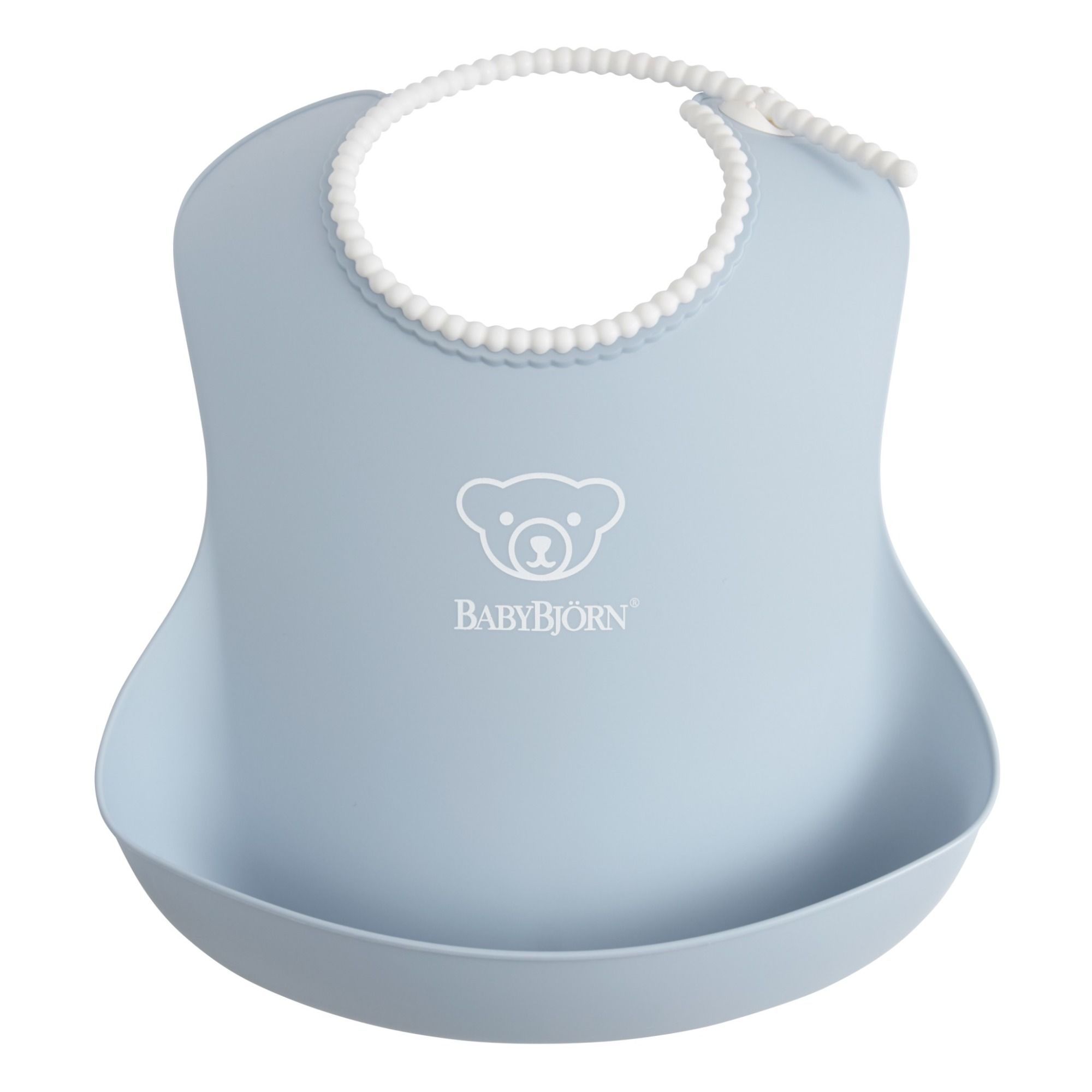 BabyBjorn - Bavoir en silicone - Bleu