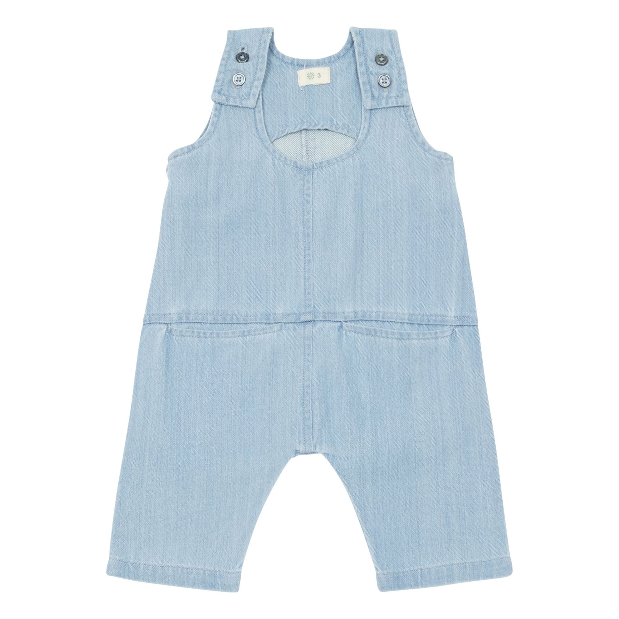 Ketiketa - Salopette Chambray Coton Bio Noé - Fille - Bleu jean