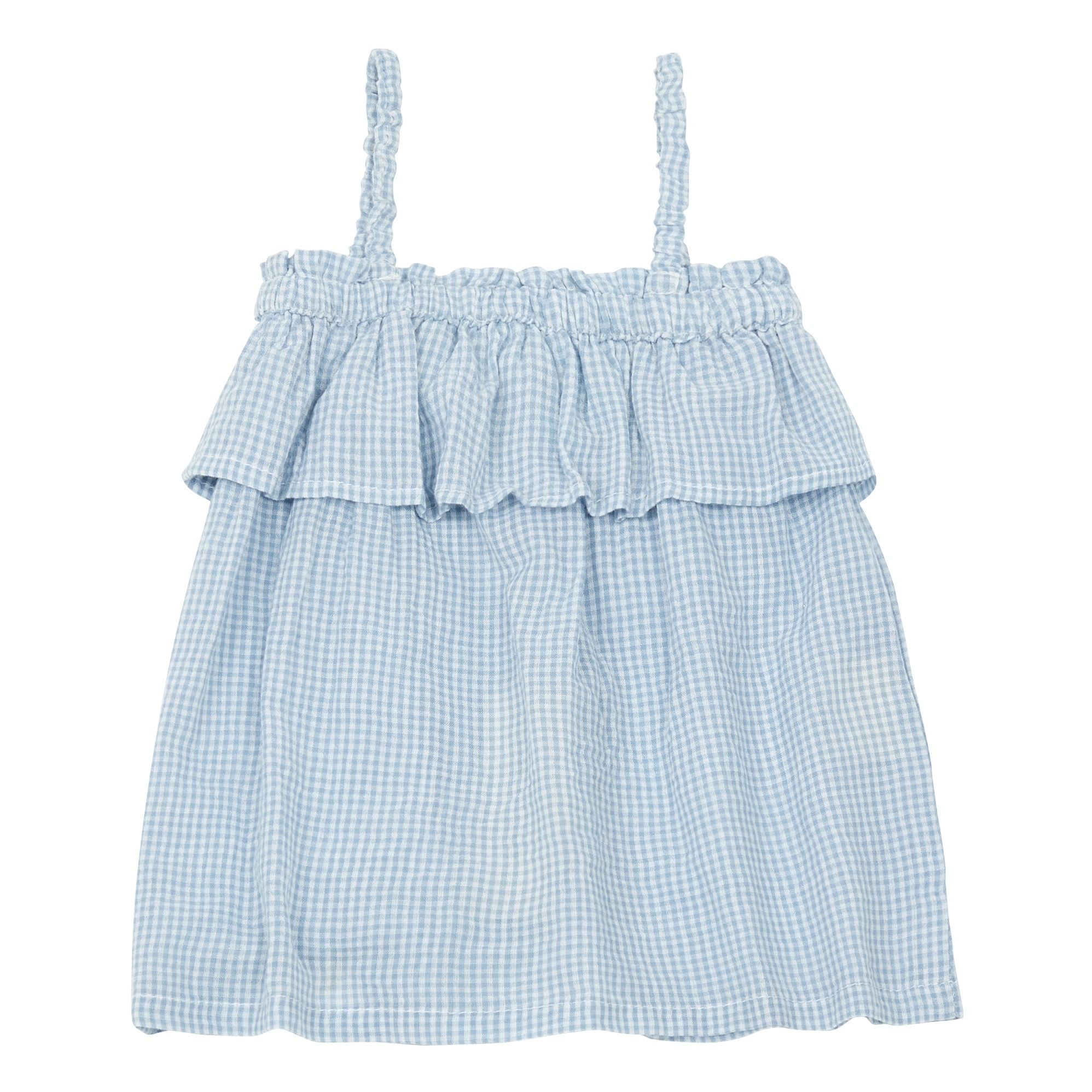 Ketiketa - Top Coton Bio Ariel - Fille - Bleu ciel