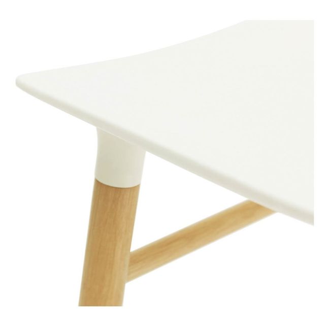 Tabouret Form en chêne | Blanc