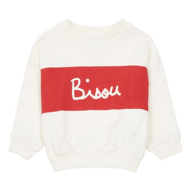 Sweat Big Bisou Coton Bio | Blanc