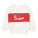 Sweatshirt Big Bisous aus Bio-Baumwolle  Weiß- Miniatur produit n°0