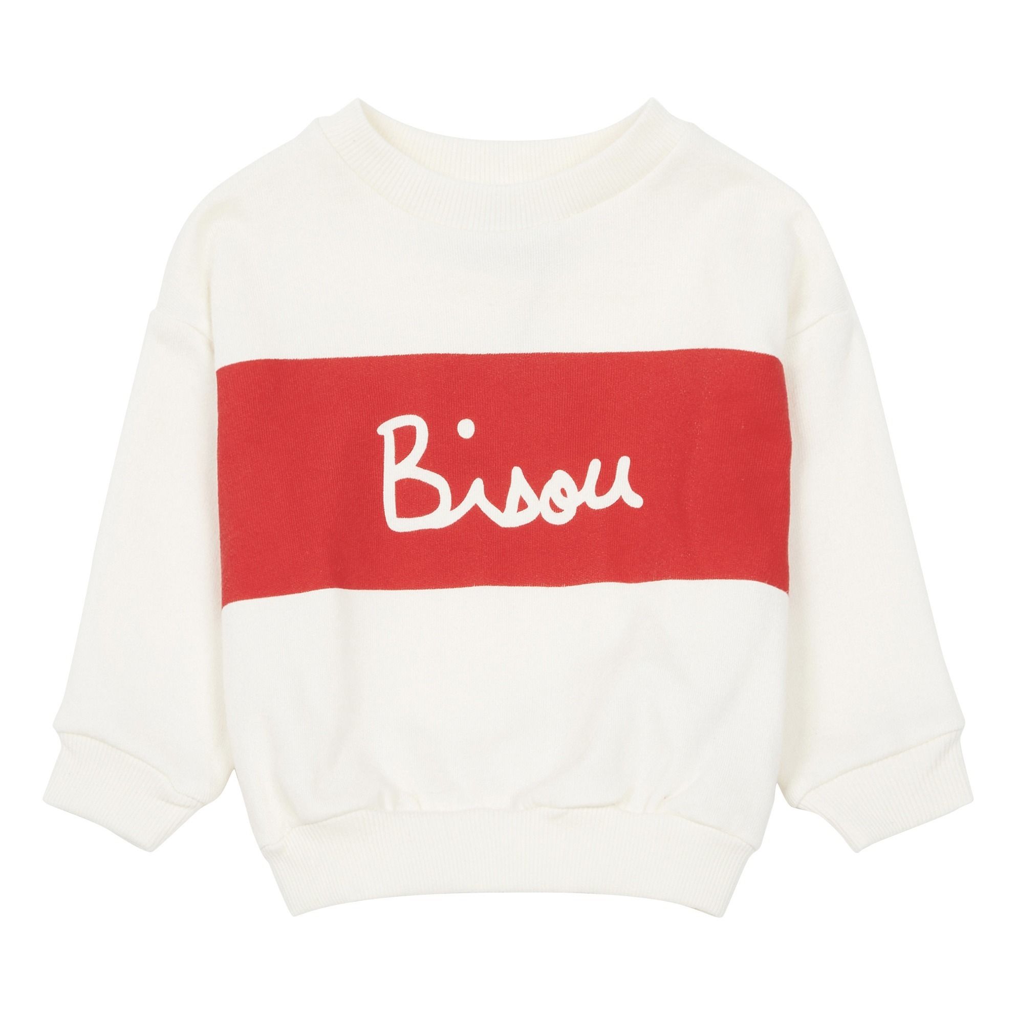Sweatshirt Big Bisous aus Bio-Baumwolle  Weiß- Produktbild Nr. 0