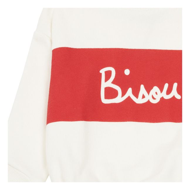 Sweat Big Bisou Coton Bio | Blanc