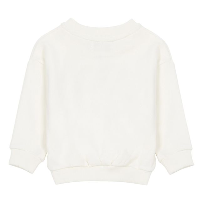 Big Bisou organic cotton sweatshirt | White