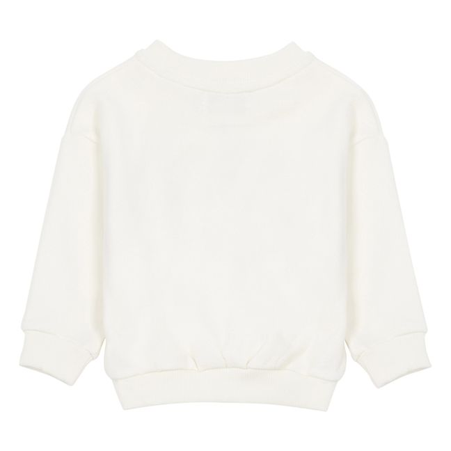 Sudadera Big Bisou Algodón Biológico | Blanco
