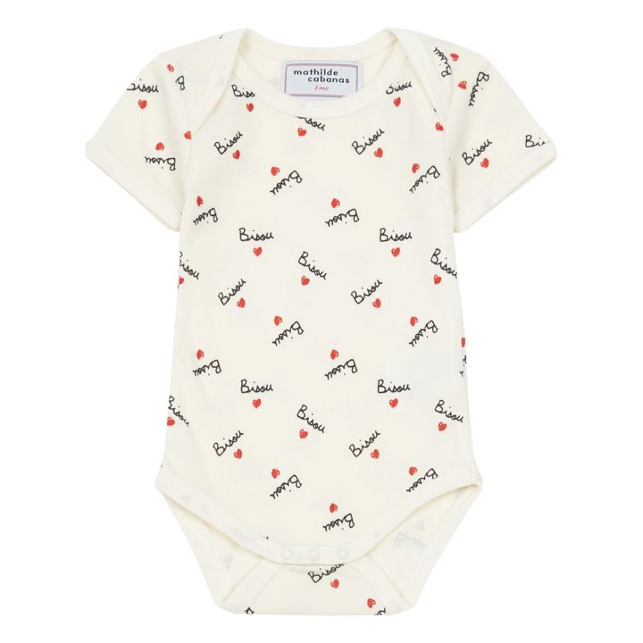 Bisou Organic Cotton Playsuit White Mathilde Cabanas Fashion Baby Smallable