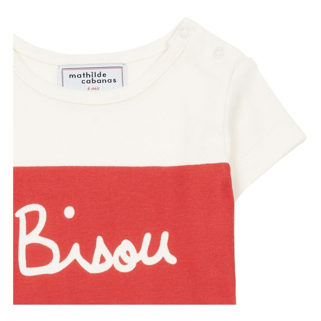 T-Shirt Big Bisou aus Bio-Baumwolle  | Weiß