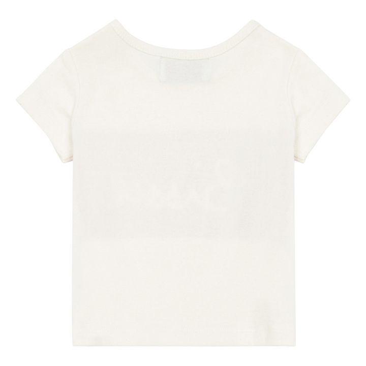 Camiseta Big Bisou Algodón Biológico | Blanco- Imagen del producto n°5