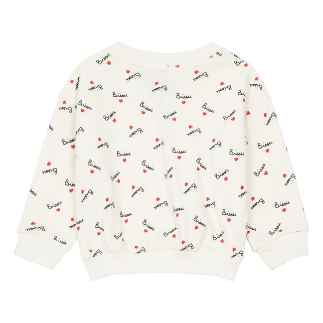 Felpa Bisou Cotone Bio | Bianco