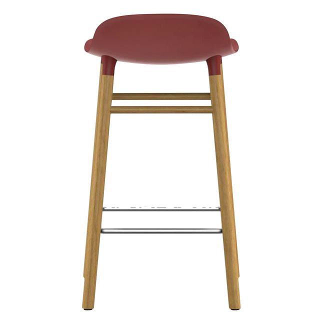 Tabouret Form en chêne | Rouge