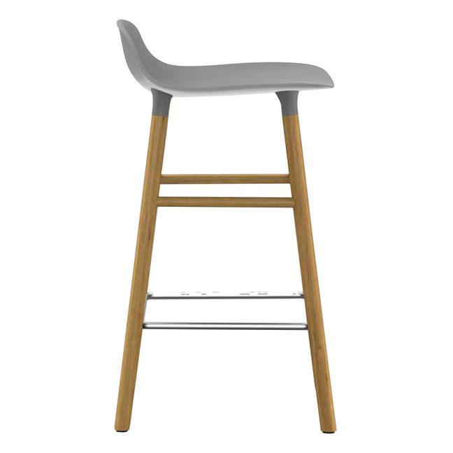 Tabouret Form en chêne | Gris