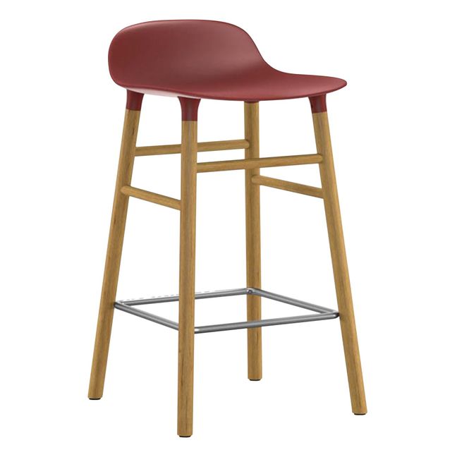 Oak Form Stool | Red