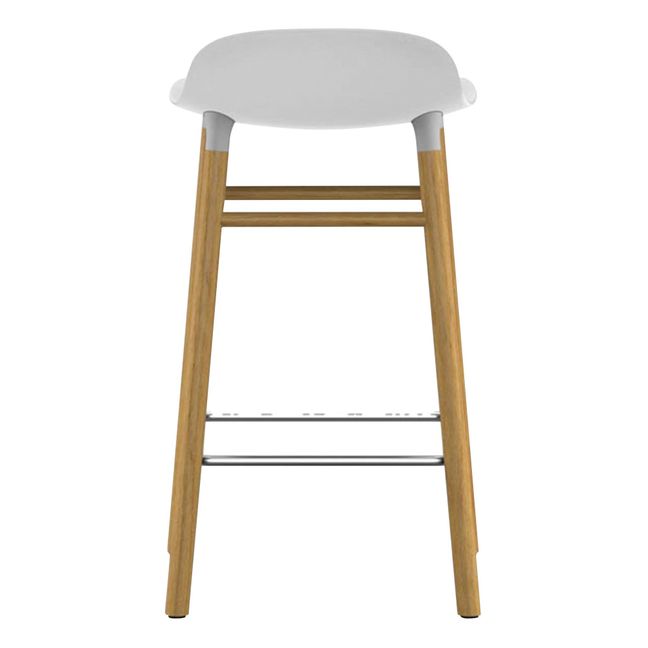 Sgabello Form in quercia | Bianco