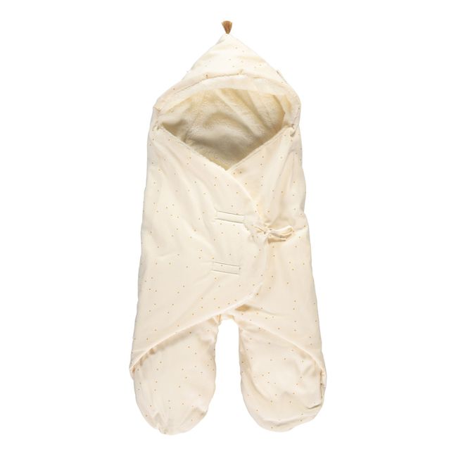 Kiss me - Organic cotton baby sleeping bag with polar fleece lining