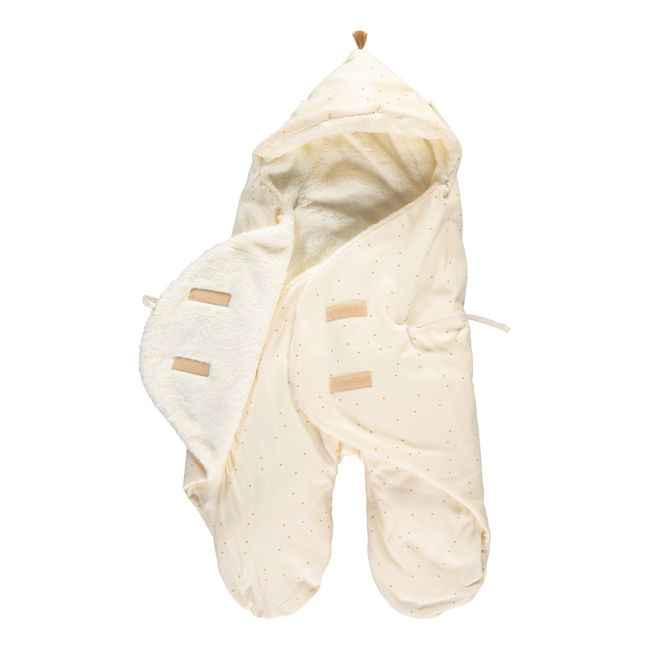 Kiss me - Organic cotton baby sleeping bag with polar fleece lining