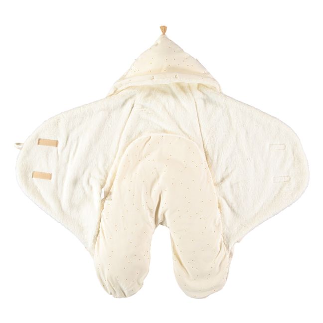 Kiss me - Organic cotton baby sleeping bag with polar fleece lining
