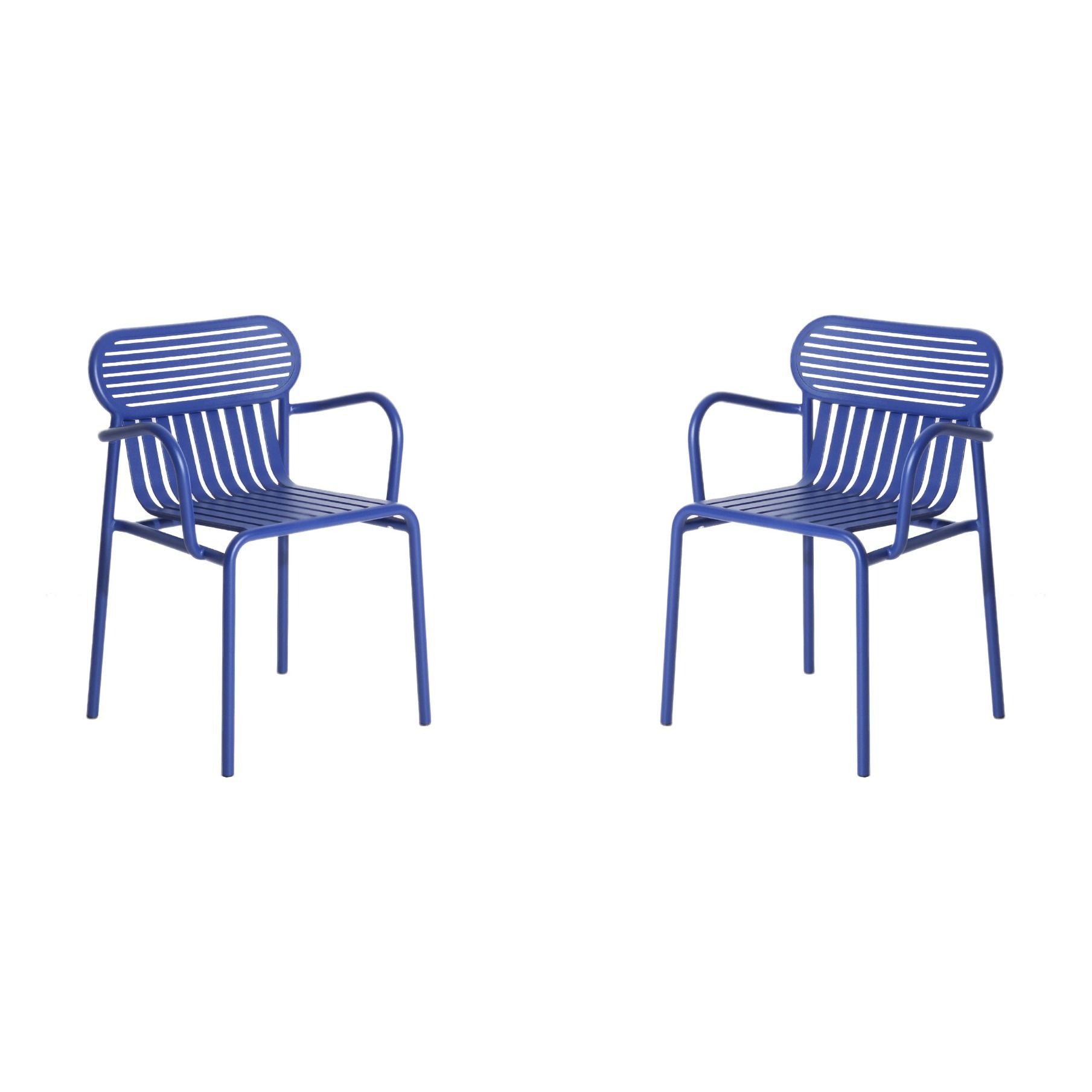 Petite friture - Chaise bridge Week-end - Lot de 2 - Bleu