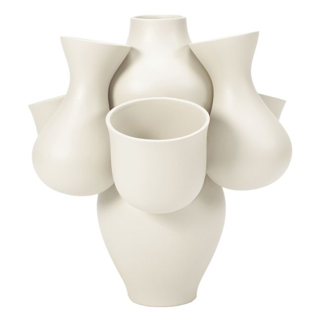 Keramikvase Qucha, Jean-Baptiste Fastrez | Cremefarben