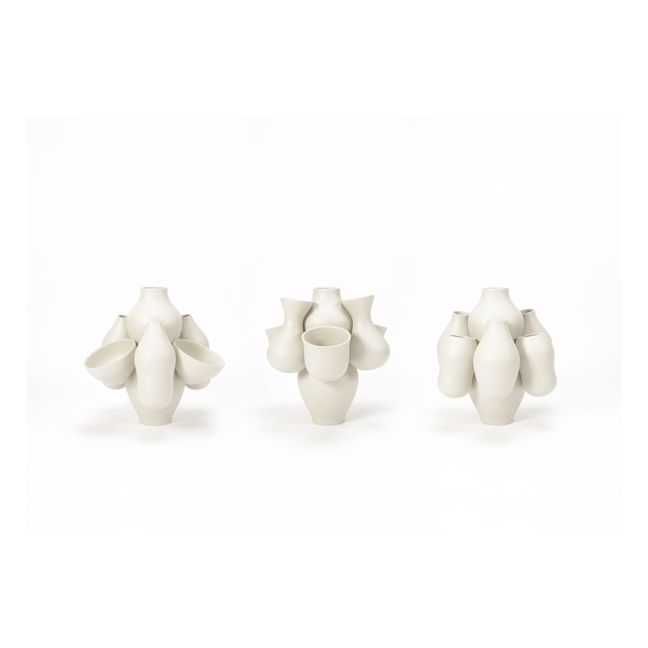 Keramikvase Qucha, Jean-Baptiste Fastrez | Cremefarben
