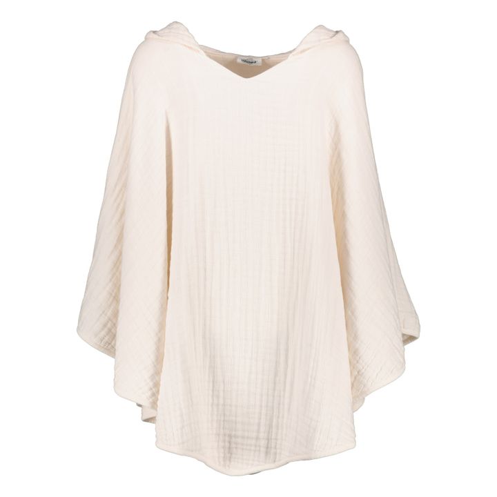 Moumout - Cotton Muslin Poncho - Ecru | Smallable