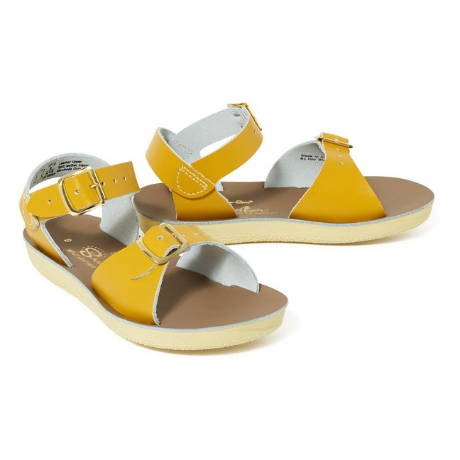 Sandales Cuir Waterproof Surfer | Jaune moutarde
