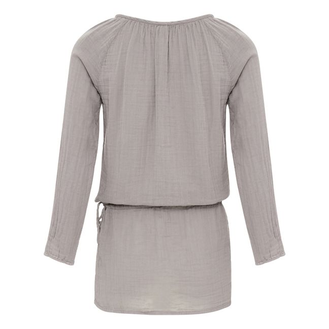 Naia Buttoned Dress - Women's Collection | Stone Grey S045