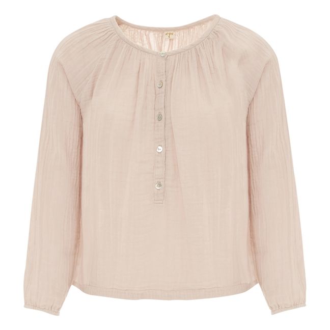 Langarm Bluse Naia-Damenkollektion Mattrosa | Powder S018