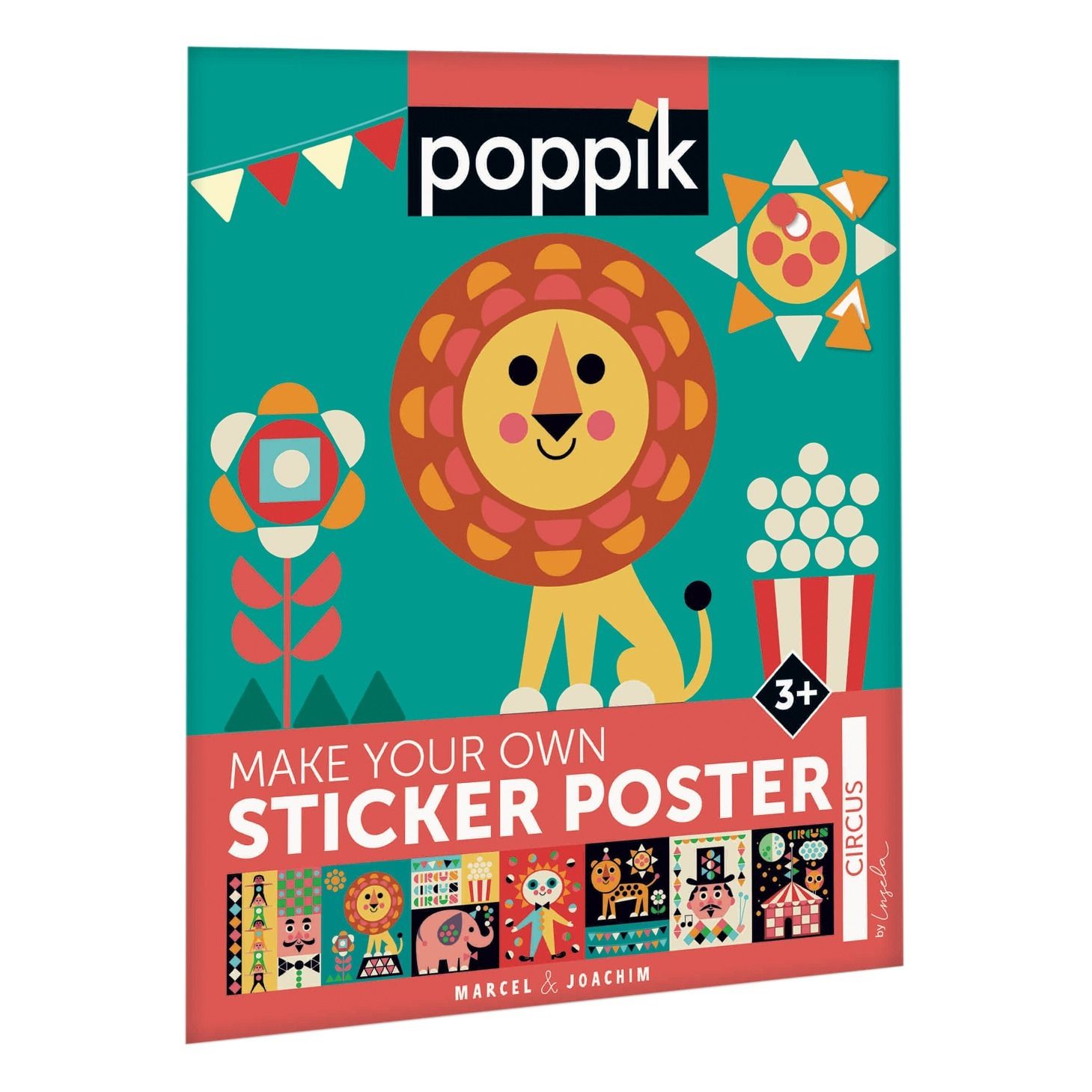 Poppik - Poster sticker Cirque - Multicolore