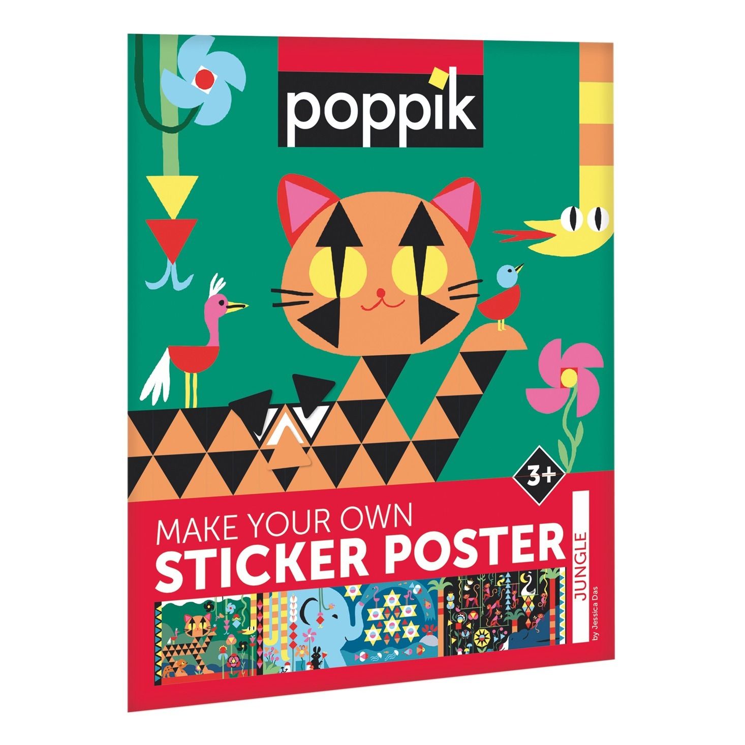 Poppik - Poster sticker Jungle - Multicolore