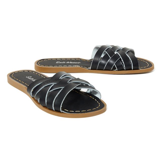 Retro Slide Sandals - Women's Collection -  Black