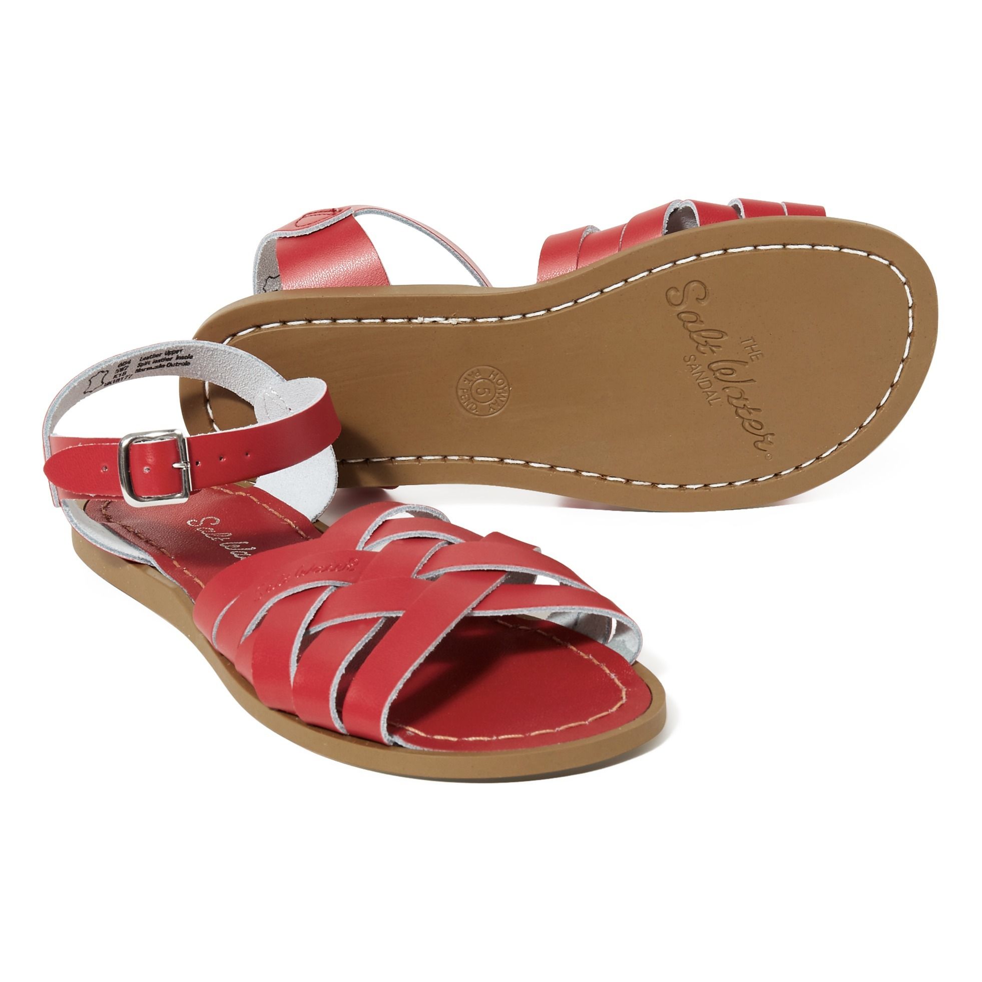 Retro Sandals - Women's Collection - Red Salt-Water Shoes Adult