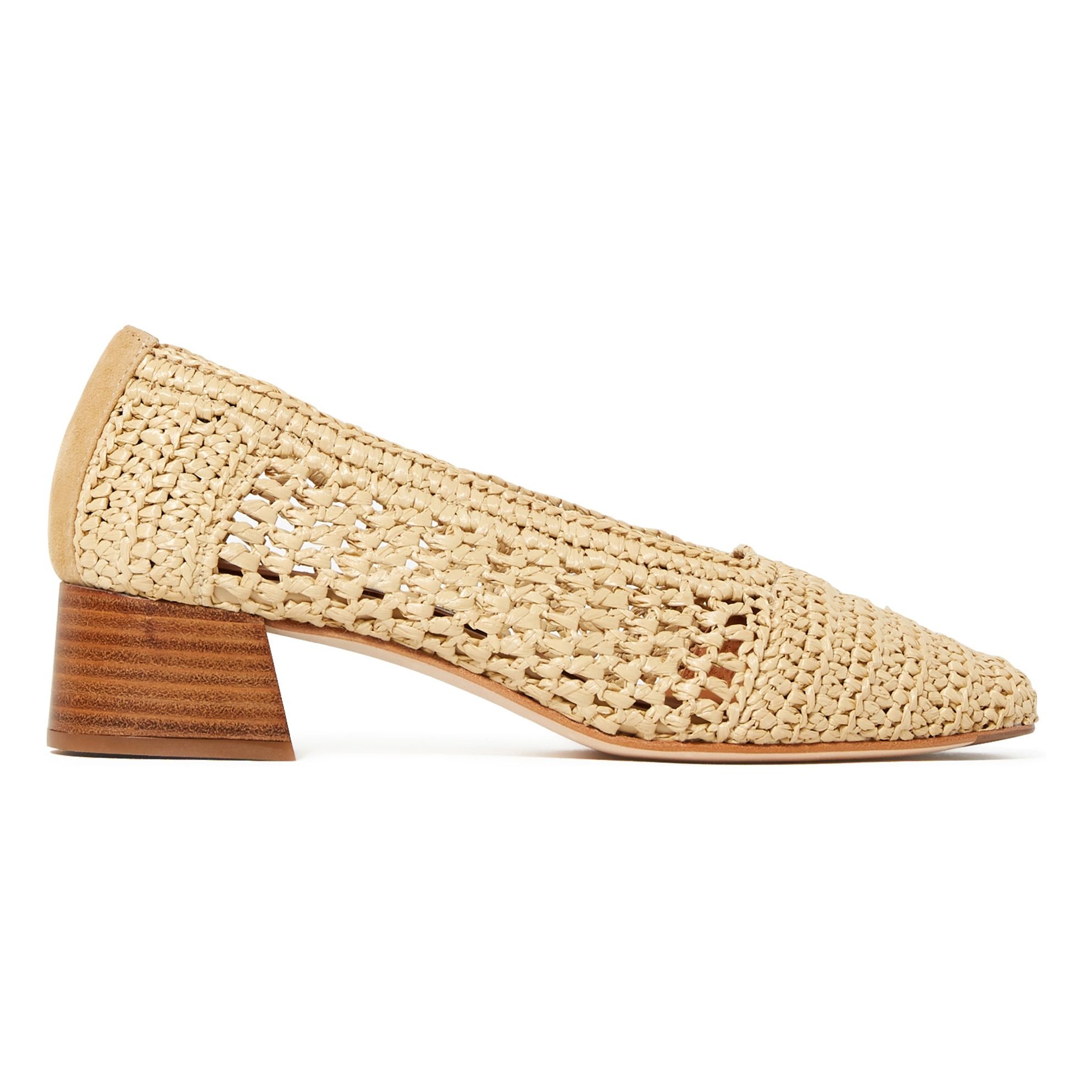 Noa raffia ballet flats Natural Miista Shoes Adult