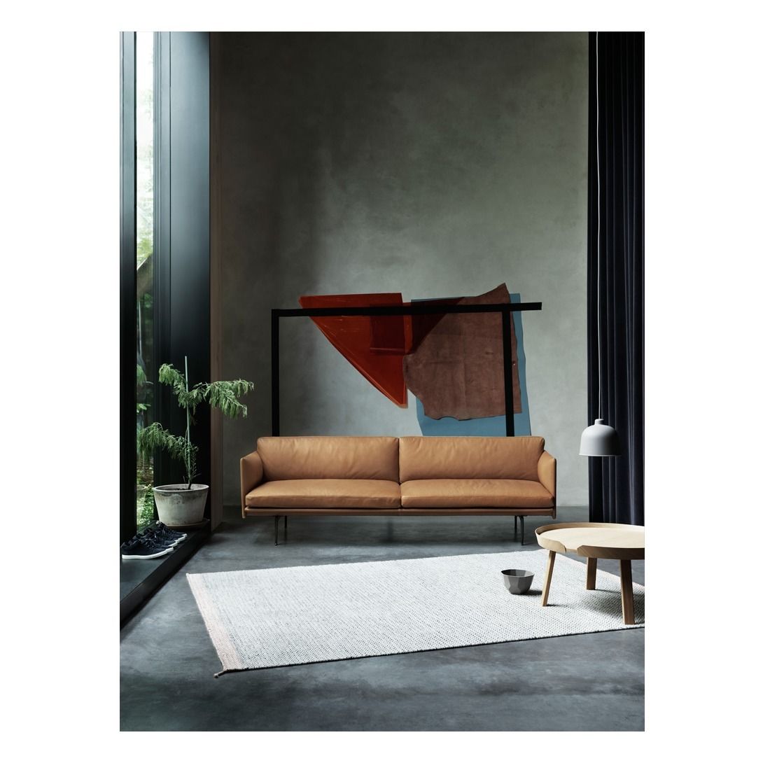 Outline Leather Seat Sofa Cognac Muuto Design Adult