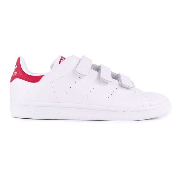 Stan Smith - 3 scratchs in pelle Rosa Adidas Scarpe Teenager ,