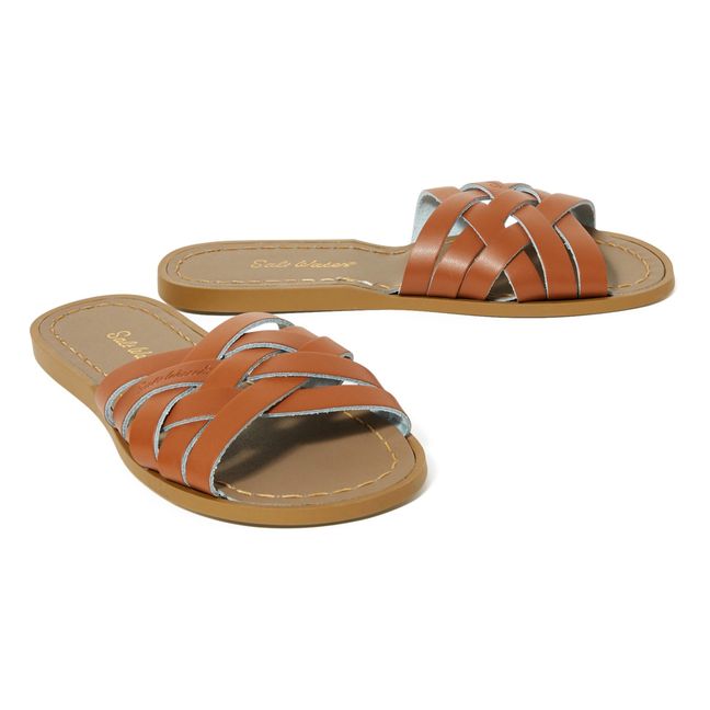 Retro Slide Sandals - Women's Collection -  | Natural